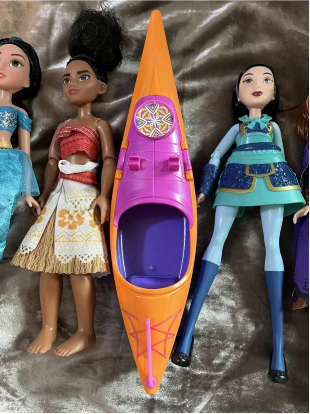 Disney Princess Barbie Dolls Mixed Lot Of 4 Previously Played With &CANOE